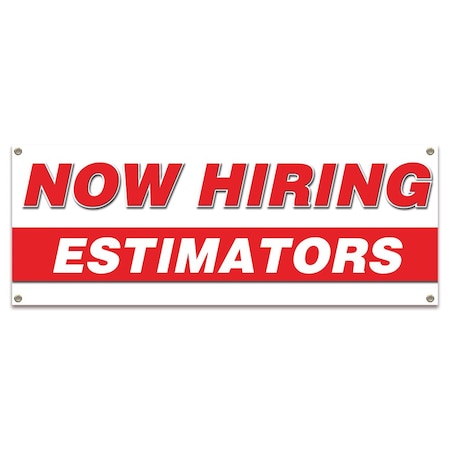 Signmission Now Hiring Estimators Banner Apply Inside Accepting Application Single Sided B-30236